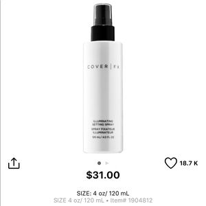 COVER FX illuminating setting spray